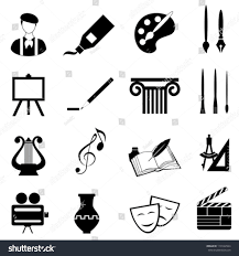 Arts Icon Set In Black Ad Ad Icon Arts Black Set Art Icon Icon Set Graphic Design Flyer