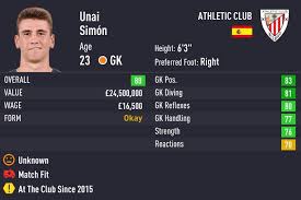 101 gk unai simón unai simón. Fifa 21 Career Mode Best Young Goalkeepers Gk To Sign Outsider Gaming