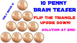 The numbers you use in a kenken puzzle depend on the size of the grid you choose. Brain Teaser 10 Penny Triangle Puzzle Can You Solve It Solution At End Youtube