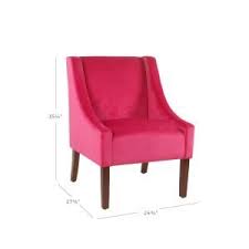 Homepop Pink Velvet Modern Velvet Swoop Arm Accent Chair K6908 B268 The Home Depot In 2020 Chair Accent Chairs Dining Chairs Diy