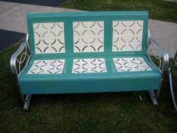 Vintage Retro Patio Furniture 1950 S Aluminum Metal Glider Rocker 2 Chairs Rare Vintage Patio Furniture Vintage Patio Vintage Outdoor Furniture