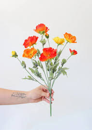 Fake orange flowers?… all of these above questions make you crazy whenever coming up with them. Poppy Silk Flower Bush In Orange Flame In 2021 Silk Flowers Poppy Flower Bouquet Orange Wedding Flowers