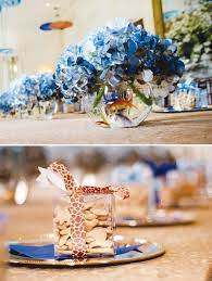 Elegant Blue Boy Baby Shower Ideas Hostess With The Mostess Elegant Baby Shower Baby Shower Fishing Boy Baby Shower Centerpieces