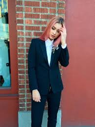Find the latest trends, styles and deals right now! Long Hair Suit Prom Suit Girl Girl Suits Homecoming Outfits