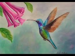 Abstract Bird Paintings On Canvas Abstract Painting X2f Using Plastic Wrap Cloth And Palette Knife X2f Acrylics X2f Dem Painting Tutorial Hummingbird Painting Bird Paintings On Canvas