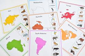 More than letters, standards edition: Montessori Inspired Animal Continents Activity Sheets The Pinay Homeschooler