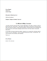 Verification Letter Sample Template Word Excel Templates