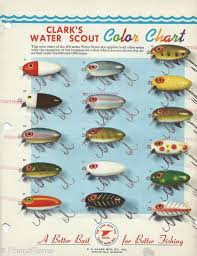 Clark Water Scout Lure Chart Fishing Lure Color Charts