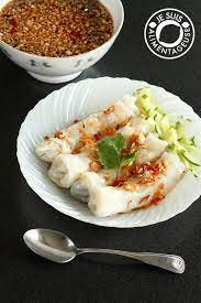 Banh Cuốn Chay Vietnamese Vegetarian Steamed Rice Rolls Asian Recipes Vegetarian Dishes Vegetarian