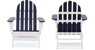 Durogreen Icon White And Navy Recycled Plastic Folding Adirondack Chair 2 Pack Tac80202pkwhny The Home Depot Adirondack Chair Folding Adirondack Chairs Polywood Outdoor Furniture