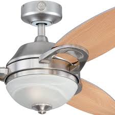 Clean lines and a touch of modern design combine to produce the 46 in. Westinghouse Lighting Arcadia 46 Inch Three Blade Indoor Ceiling Fan Brushed Nickel Finish With Dim