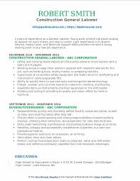 General Laborer Resume Samples Qwikresume