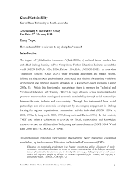 Here's a sample essay on the topic of traveling to mexico. Pdf Global Sustainability Reflective Essay