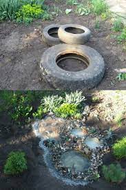 construire ce bassin avec juste un pneu bricolage maison en 2020 bassin de jardin bassin jardins
