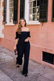 The Black Jumpsuit You Ll Wear All Holiday Season Long Gal Meets Glam Fashion Black Jumpsuit Jumpsuits For Women