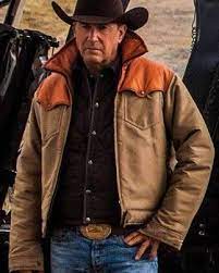 Yellowstone John Dutton Cotton Jacket Kevin Costner Yellowstone Series Distressed Leather Jacket