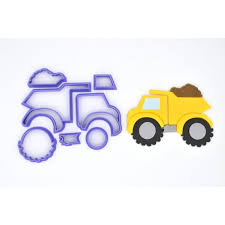 Emporte Piece En Kit En Forme De Camion Benne Pour Vos Gateaux En Pate A Sucre Sur Le Theme Des Travaux Emporte Piece Benne Engin De Chantier