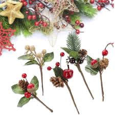 We believe in helping you find the product that is right for you. Vkty Christmas Floral Arrangement 10 Pcs Christmas Artificial Pine Cones Berry Stems Decor Bouquets Buy Online In Antigua And Barbuda At Antigua Desertcart Com Productid 167769972
