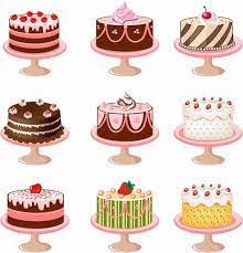 Set Of Cakes Free Vector In Adobe Illustrator Ai Ai Encapsulated Postscript Eps Eps Format For Free Download Cake Vector Cake Illustration Food Art