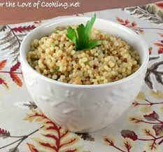 Garlicky Israeli Couscous | For The Love Of Cooking