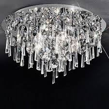 17% off 9w 17cm modern crystal led ceiling light surface mounted porch hallway lamp lighting fixture ac110v. Samara Flush Crystal Ceiling Light Kt5717 The Lighting Superstore