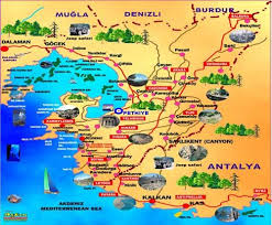 Area Guide Fethiye Oludeniz Hisaronu Calis Bodrum Turkey Turkey Map Fethiye Map