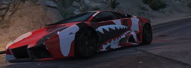 We hope you enjoy our growing collection of hd images to use as a background or home screen for your. Bape Shark Lamborghini Texture Red Gta5 Mods Com