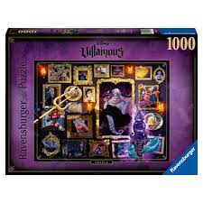 Discover the voluptuous villain, ursula, and her mischievous henchmen, flotsam and jetsam from disney's the little mermaid. Disney Villains Ursula Puzzle 1000pcs