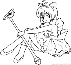 We have collected the best cardcaptor sakura coloring pages available online. Cardcaptor Sakura Coloring Page For Kids Free Cardcaptor Sakura Printable Coloring Pages Online For Kids Coloringpages101 Com Coloring Pages For Kids