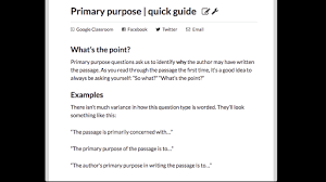 Each text feature has a specific purpose in nonfiction material, while the overarching goal of every text feature is to quickly and easily gain access to information. Primary Purpose Quick Guide Article Khan Academy