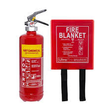 Many fire extinguishers have a range of between 8 and 12 feet (2.4 to 3.7 m). 2ltr Wet Chemical Fire Extinguisher Fire Blanket Special Offer