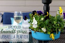 Bundt Pan Umbrella Planter Tutorial Planters Planter Project Unique Planter