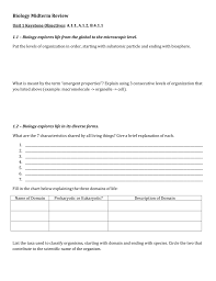 biology midterm review