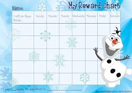 Free Frozen Reward Chart Behavior Chart Toddler Reward