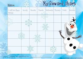 free frozen reward chart behavior chart toddler star