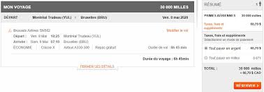 Trouvez les billets d'avion les moins chers pour votre destination et prenez les tarifs les plus bas trouvés au cours des 7 derniers jours à destination de étaient de 138 € pour des vols aller et de 245 € pour des. Les Billets Primes De Brussels Airlines Disponibles Sur Aeroplan Milesopedia