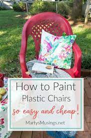 3 may 2010 at 5:01pm. How To Spray Paint Plastic Chairs An Easy Makeover Marty S Musings