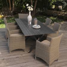 Belham Living Bella All Weather Wicker 7 Piece Patio Dining Set Seats 6 Patio Dining Set Outdoor Furniture Sale Outdoor Patio Furniture
