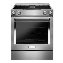 Kitchenaid Cuisiniere Electrique A Ventilation Integree 6 4 Pi Inox Kseg950ess Reno Depot
