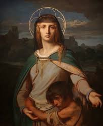 Saint Monica in a Landscape (1800s) by ...