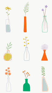 Download Premium Png Of Colorful Doodle Flowers In Vases Pattern On In 2020 Flower Doodles Flower Illustration Flower Drawing