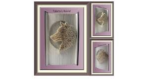 2664 Wolf Book Folding Art Pattern Book Folding Patterns Book Folding Wolf Book