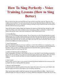 Enjoy where you are today, pour. Pdf How To Sing Perfectly Voice Training Lessons How To Sing Better Fiore Collins Academia Edu