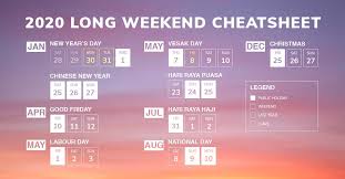 Check dates in 2019 for lunar new year, vesak day, national day, hari raya puasa, deepavali, hari raya haji, christmas, good friday, labor day. Chinese New Year 2020 Public Holiday Singapore
