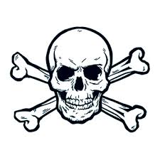 It might mean that the wearer of the skull and crossbones tattoo, is or is related to piracy (or he/she thinks of him/herself as a pirate). Skull And Crossbones Temporary Tattoo Goimprints