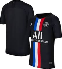 Set to be used in the knockout stage of the champions league, the 2019/20 jordan® psg 4th jersey from soccerpro.com is a unique black design that will definitely strike fear into the hearts of whoever challenges this year's incredibly. Jordan Youth Paris Saint Germain 19 20 Breathe Stadium Fourth Replica Jersey Dick S Sporting Goods