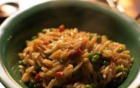Pasta Risottata With Peas And Pancetta Nigellissima Bbc Food Pasta Recipes Nigella Bbc Good Food Recipes Orzo Pasta Recipes