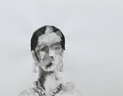 Gregor Kalus Ink On Paper Frida Kahlo Monochrome Art Art Portrait Painting