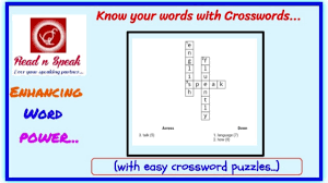 All of them are fully interactive, and come with answers. Know Your English Words Thru Simple Crossword Puzzles Readnspeak Rns Tamil Youtube