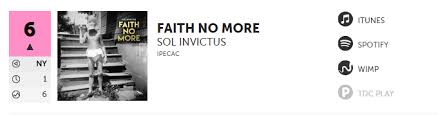 Charts Faith No More Sol Invictus Enters At Number 2 In